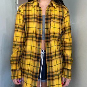 (SOLD) TNA YELLOW PLAID SHIRT
